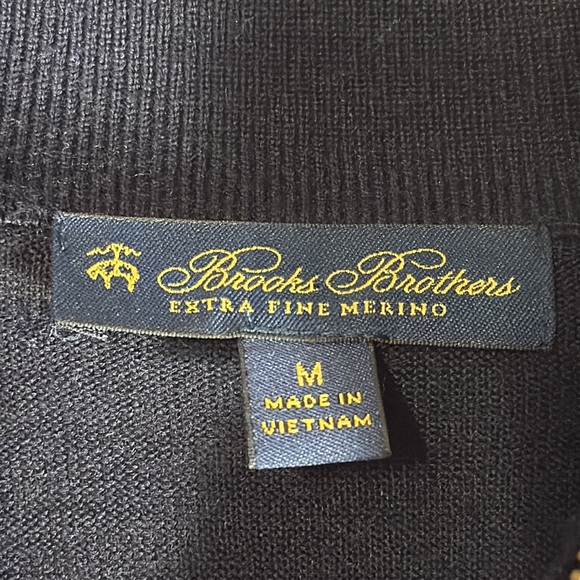 Brooks Brothers men’s  extra fine merino wool quarter zip sweater - Picture 3 of 5